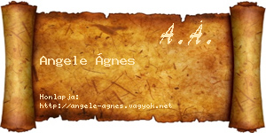 Angele Ágnes névjegykártya