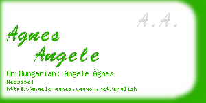 agnes angele business card